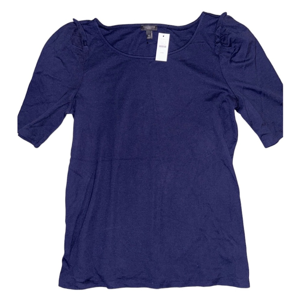 NWT Talbots Blouse Shoulder Ruffle Top